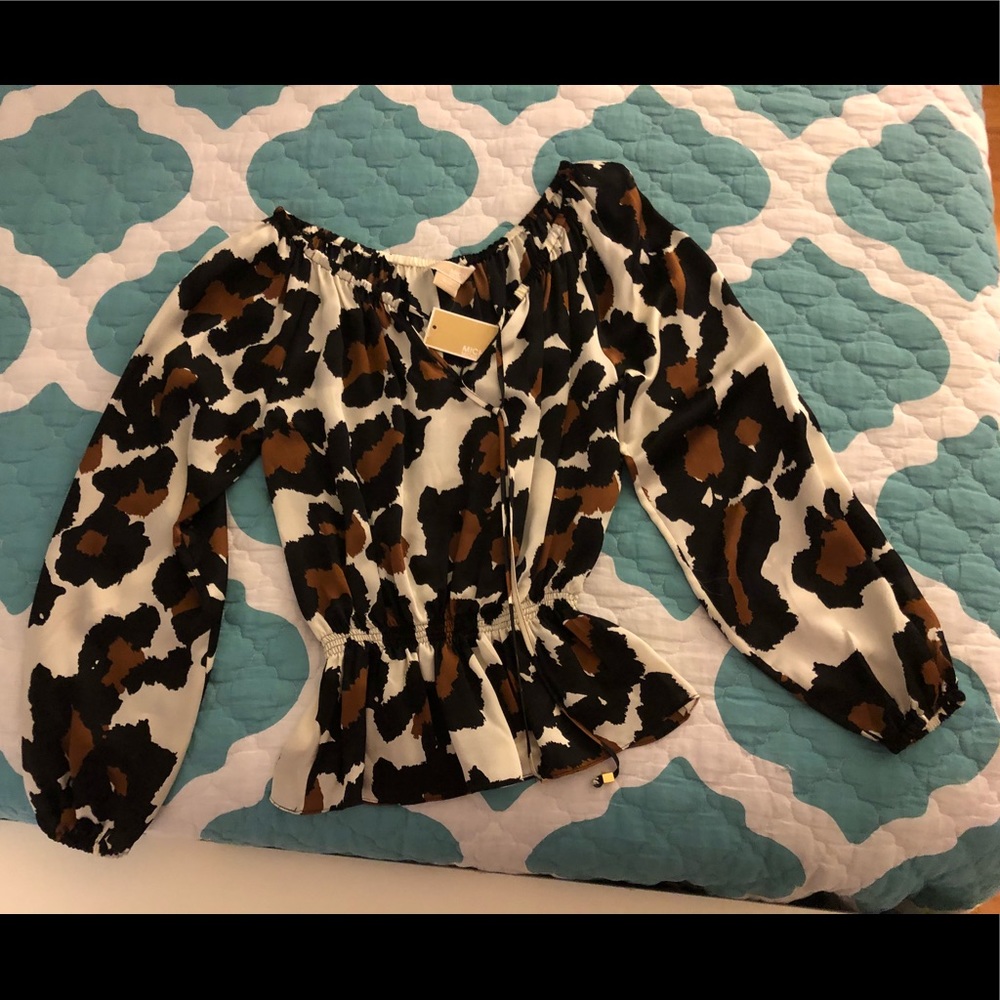 Michael Kors Animal Print Blouse